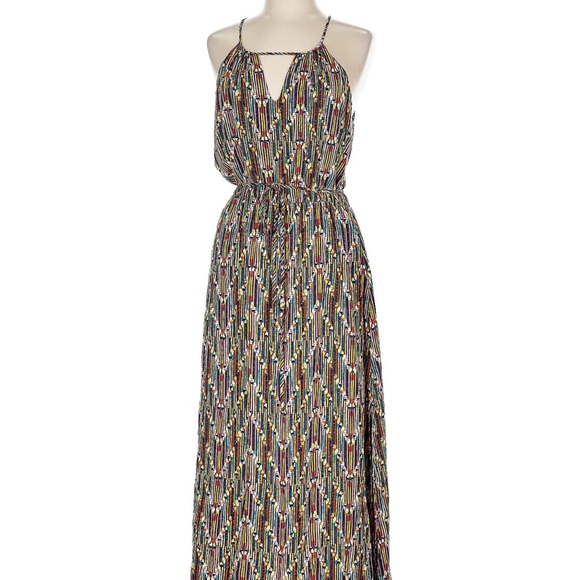 Molly Bracken Dresses & Skirts - Molly Bracken Brown Tan Sleeveless Halter Maxi Sundress